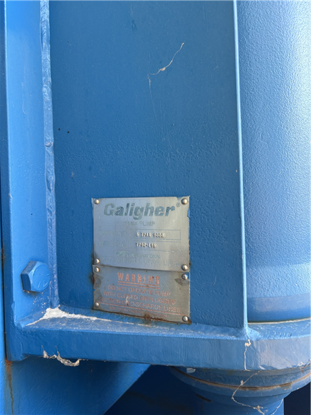 Galigher Model 6 Tpaa 9000 Tank Pump With 15 Hp Motor)